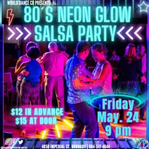 80's Neon Glow Salsa Party