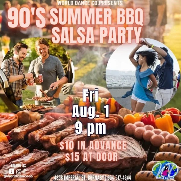 90s Summer BBQ Salsa Party