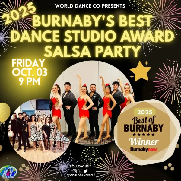 Burnaby´s Best Dance Studio Award Salsa Party