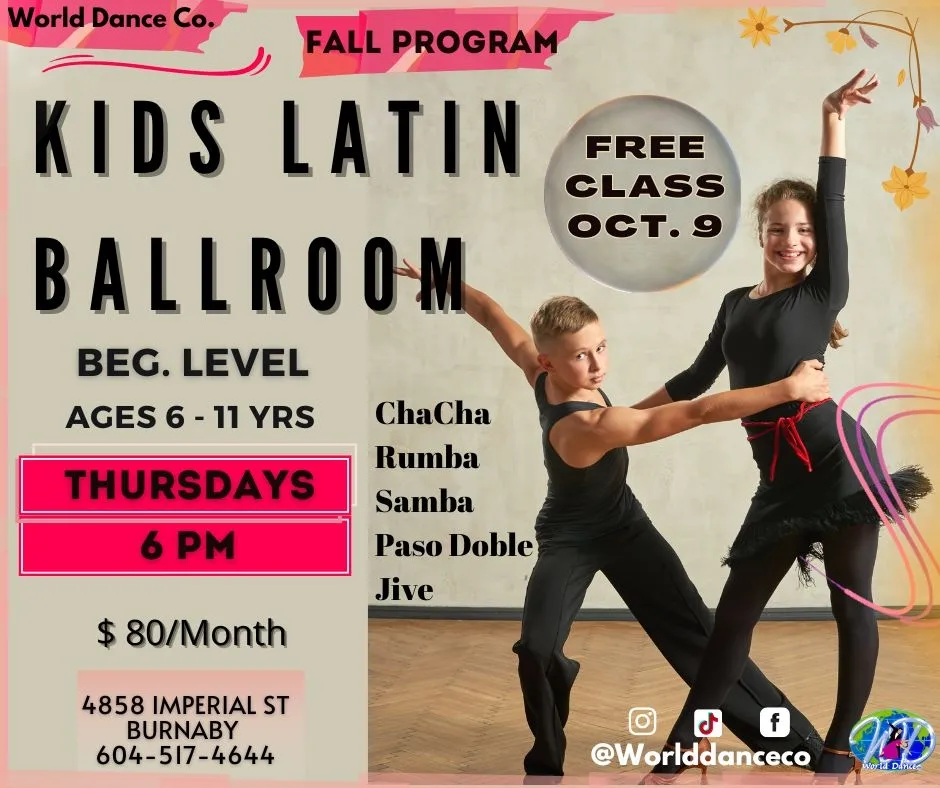 Kids Latin Ballroom thursday