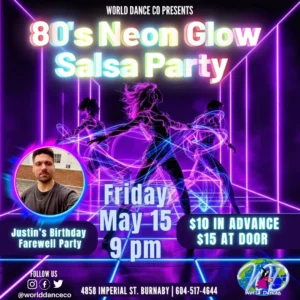 80's Neon Glow Salsa Party