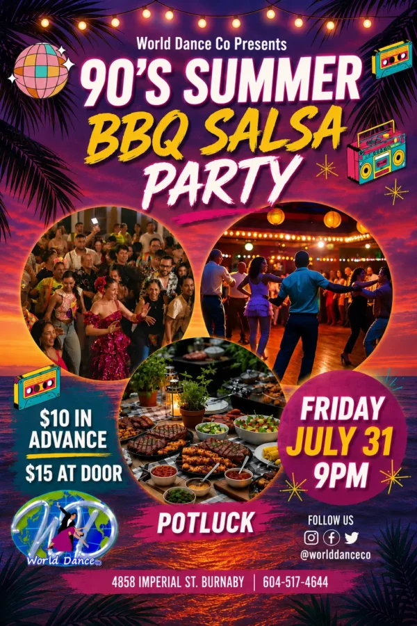 90's Summer BBQ Salsa Party