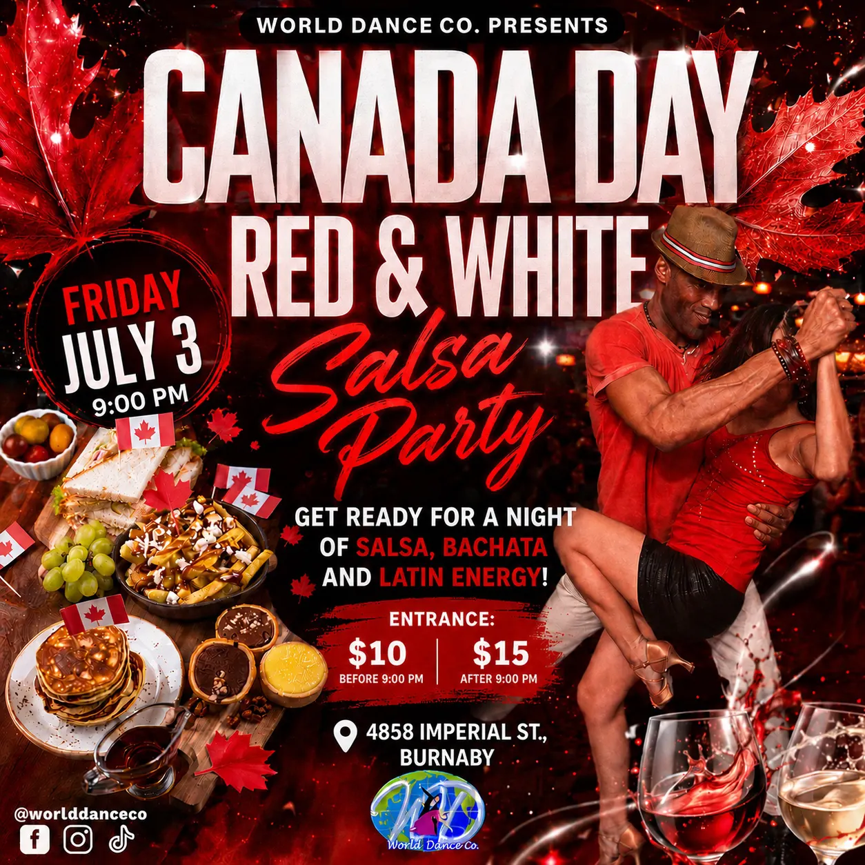Canada Day Red & White Salsa Party