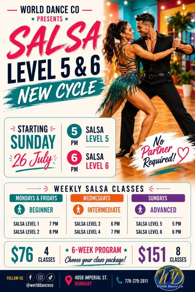 Salsa Classes july 5 y 6 new cicle 26