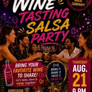 Wine Tasting Salsa Party