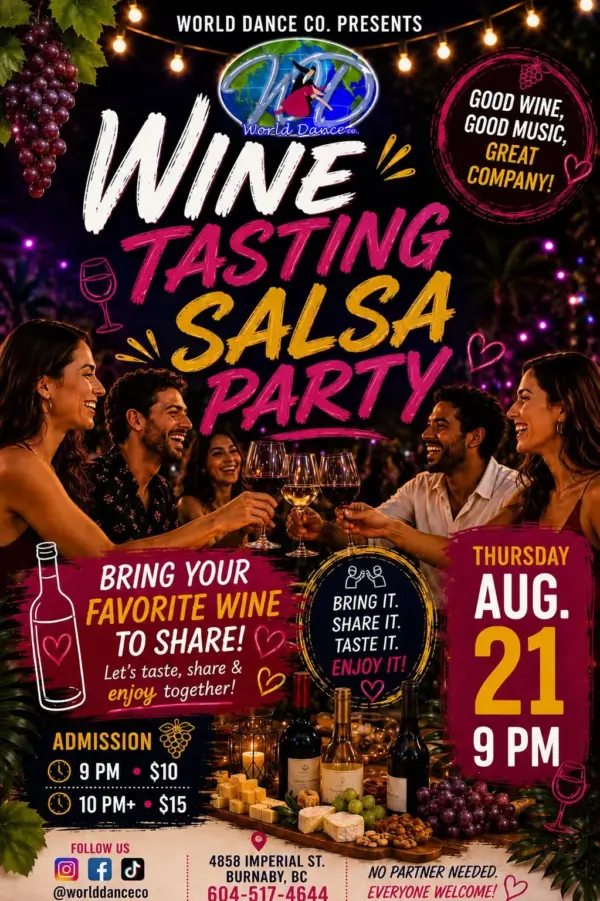 Wine Tasting Salsa Party