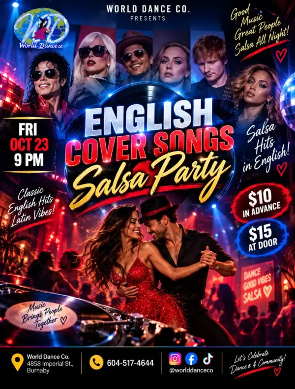 English Cover Songs Salsa Party