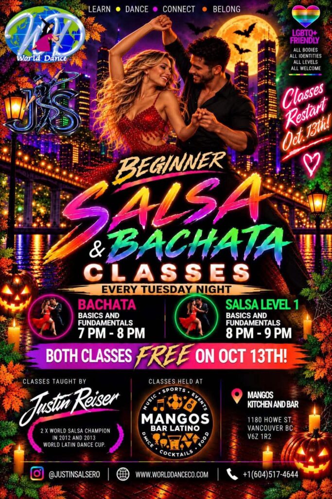 Beginner Salsa & Bachata in Mangos Oct 2026