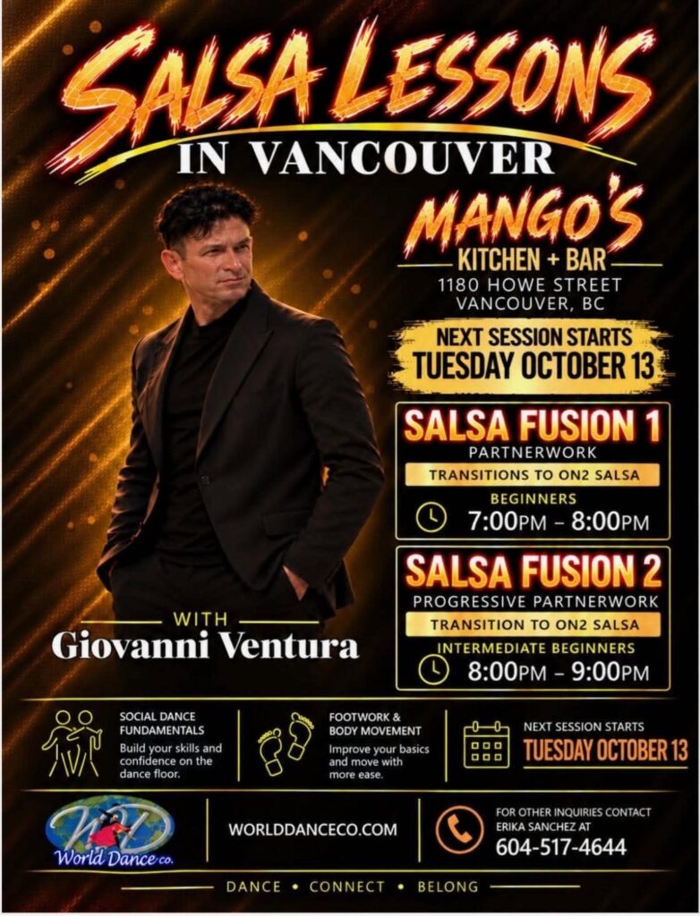 Salsa Lessons Mangos Oct 2026